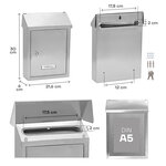 Boîte aux Lettres Acier Inoxydable  Smart E5727  Fente Arrière  Anticorrosion  Inox