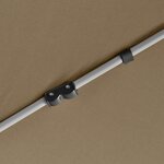 vidaXL Chapiteau hexagonal et parois latérales 3 6x3 1 m taupe 220g/m²