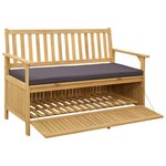 vidaXL Banc de rangement 2 -Seater 120 x 63 x 84 cm Rectangulaire
