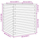 vidaXL Jardinière 60x60x68 5 cm bois massif de douglas