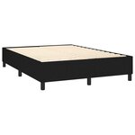 vidaXL Sommier à lattes de lit avec matelas Noir 140x200 cm Tissu