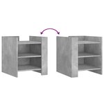 vidaXL Table de chevet gris béton 45x50x50 cm bois d'ingénierie