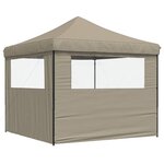 vidaXL Tente de fête Taupe 292 x 292 x 315 cm Tissu Oxford