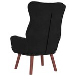 vidaXL Fauteuil relaxant Noir 69 x 74 x 93 cm Velours