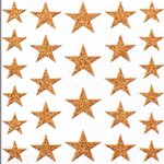 Stickers étoiles à paillettes - cuivre
