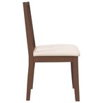 vidaXL Chaises à manger coussins 2 Pièces marron bois massif caoutchouc
