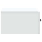 vidaXL Cabinet de chevet mural avec tiroir Blanc 34 5 x 33 x 20 cm