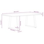 vidaXL Table à manger marron clair bois de chêne massif rectangulaire