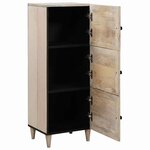 vidaXL Haut Armoire Blanc 40 x 33 x 110 cm bois de manguier massif