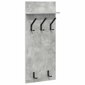 vidaXL Porte-manteau mural avec étagère Gris béton 90 x 40 x 10 cm