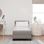 vidaXL Lit à ressorts avec matelas Taupe 80 x 200 cm tissu
