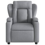 vidaXL Fauteuil inclinable en tissu gris clair
