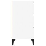 vidaXL Table de chevet blanc 40x35x70 cm bois d’ingénierie