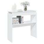 vidaXL Table console blanc 80x30x80 cm bois d'ingénierie