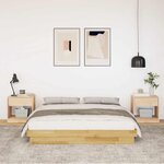 vidaXL Cadre de lit sans matelas 140x200 cm bois massif de chêne
