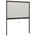 vidaXL Moustiquaire à rouleau pour fenêtres Marron 140x170 cm