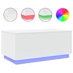 vidaXL Table basse avec lumières LED blanc 90x50x40 cm