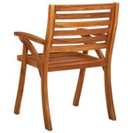 vidaXL Chaises de jardin lot de 3 Bois d'acacia solide