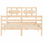 vidaXL Cadre de lit sans matelas 120x200 cm bois massif
