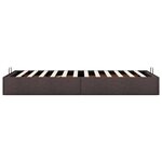 vidaXL Cadre de lit ottoman sans matelas marron foncé 90x200 cm tissu