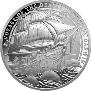 Pièce de monnaie en Argent 1 Dollar g 31.1 (1 oz) Millésime 2025 VOYAGE OF THE BEAGLE