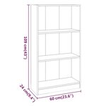vidaXL Bibliothèque Chêne marron 60x24x109 cm Bois d'ingénierie