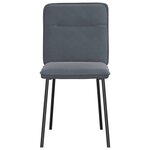 vidaXL Chaises à manger lot de 6 gris foncé velours