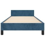 vidaXL Cadre de lit sans matelas bleu foncé 80x200 cm velours