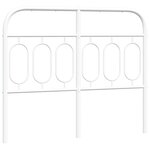 vidaXL Tête de lit métal blanc 120 cm