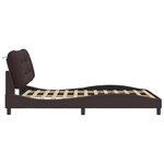 vidaXL Cadre de lit sans matelas marron foncé 140x200 cm tissu