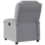 vidaXL Fauteuil de massage inclinable Gris clair Tissu