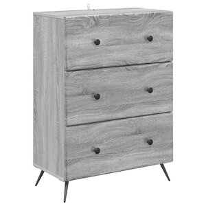 vidaXL Armoire à tiroirs Sonoma gris 66 x 34 5 x 90 cm
