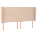 vidaXL Tête de lit avec oreilles Cappuccino 203x23x118/128 cm