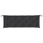 vidaXL Coussin de banc de jardin noir 150x50x7 cm tissu oxford