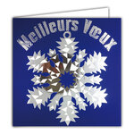 Carte Meilleurs Vœux avec Enveloppe Blanche 15x15cm