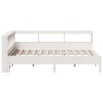 vidaXL Lit bibliothèque sans matelas blanc 120x200 cm bois pin massif