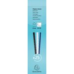 Boite 25 Reliures Spirales Plastique 16mm - Blanc - Exacompta