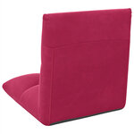 vidaXL Fauteuil de sol ajustable Bordeaux Velours
