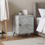vidaXL Cabinet de chevet 2 Pièces Gris béton 43 x 34 5 x 50 cm