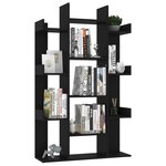 vidaXL Bibliothèque Noir 86x25 5x140 cm Bois d’ingénierie