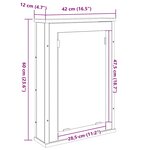 vidaXL Armoire miroir Chêne naturel Panneau en aggloméré  verre  métal