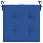 vidaXL Coussins de chaise de jardin lot de 6 bleu royal 50x50x4 cm