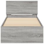 vidaXL Cadre de lit sans matelas avec tête de lit 75x190 cm