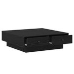 vidaXL Table Basse Bois Noir Bois d'ingénierie 90 x 90 x 28 cm