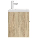 vidaXL Armoire lavabo de salle de bain et vasque et robinet intégrés