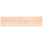 vidaXL Étagère murale 220x50x(2-6) cm bois de chêne massif non traité