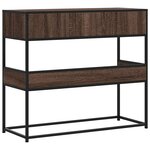 vidaXL Table console chêne marron 90x35x80 cm bois d'ingénierie