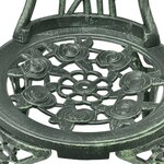 vidaXL Ensemble de bistro 3 Pièces Aluminium coulé Vert