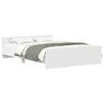 vidaXL Cadre de lit sans matelas blanc 150x200 cm