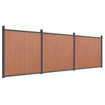 vidaXL Panneau de clôture marron 526x186 cm WPC